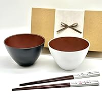 Amazon.co.jp: 山家漆器店 椀 箸 セット ギフトボックス付き ギフト